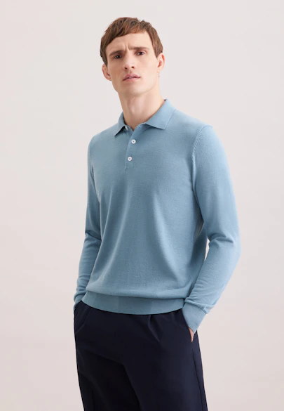 Regular Pullover Uni in Grün |  Seidensticker Onlineshop