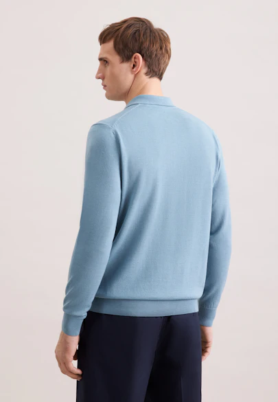 Regular Pullover Uni in Grün |  Seidensticker Onlineshop