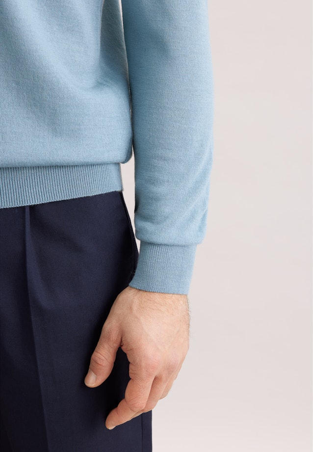 Regular Pullover Uni in Grün |  Seidensticker Onlineshop