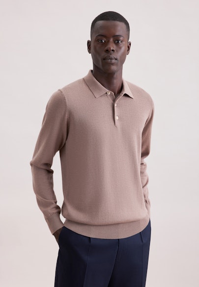 Regular Pullover Uni in Braun |  Seidensticker Onlineshop