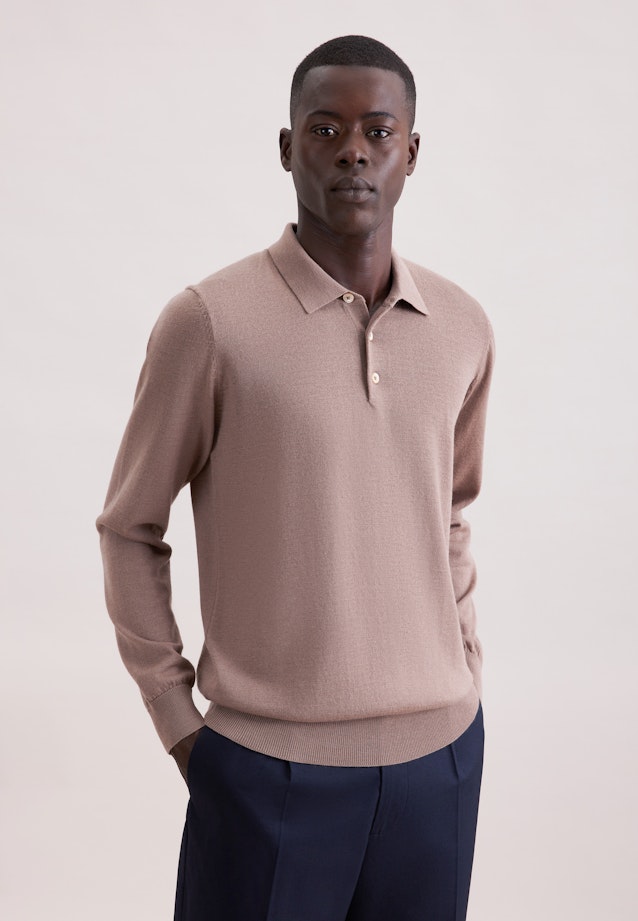 Regular Pullover Uni in Braun |  Seidensticker Onlineshop