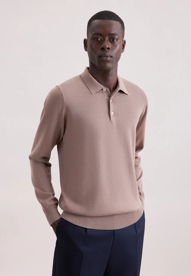 Regular Pullover Uni in Braun |  Seidensticker Onlineshop