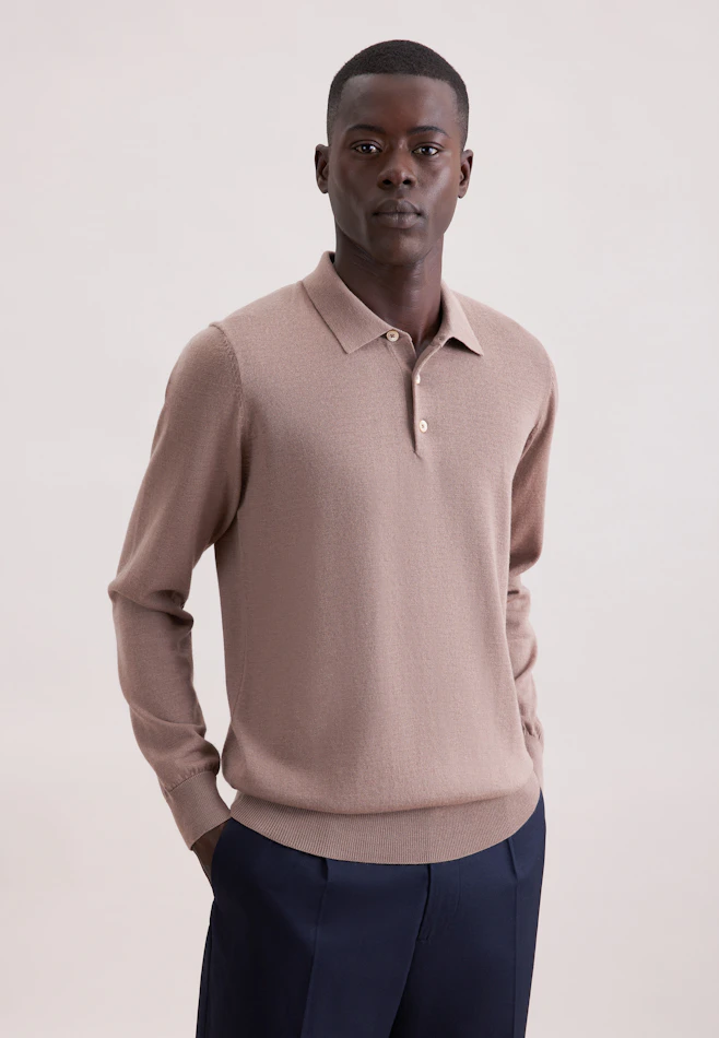 Regular Pullover Uni in Braun | Seidensticker Onlineshop