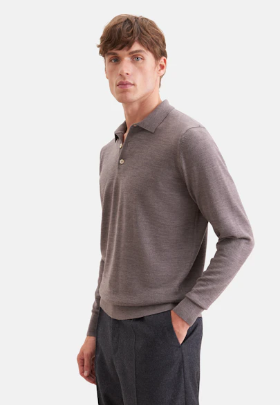 Regular Pullover Uni in Braun |  Seidensticker Onlineshop