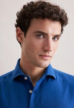 Regular Flanellhemd Uni in Dunkelblau |  Seidensticker Onlineshop