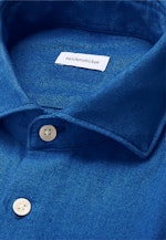 Regular Flanellhemd Uni in Dunkelblau |  Seidensticker Onlineshop