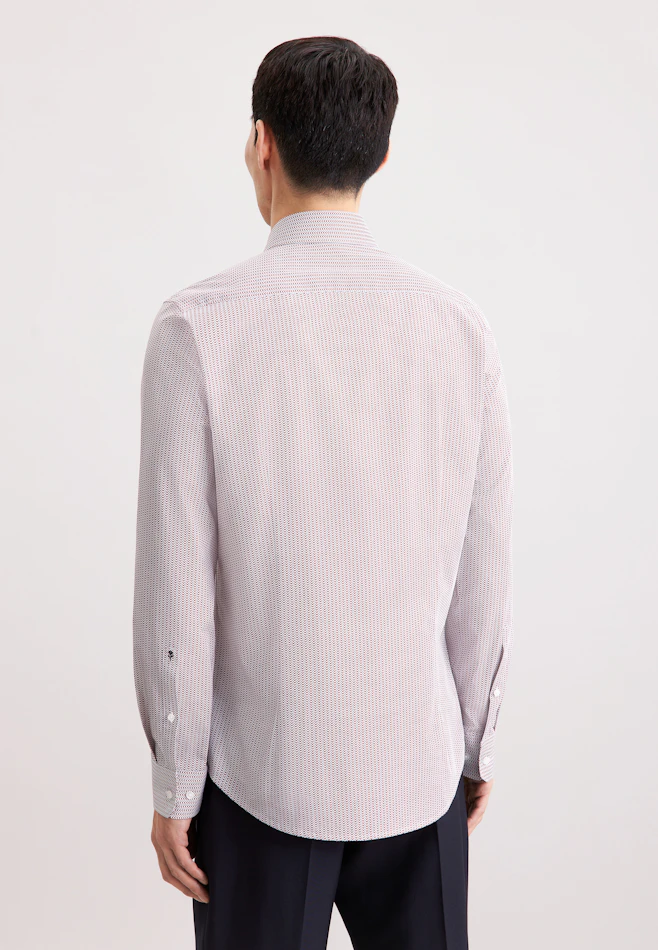 Slim Business Hemd Druck in Rot | Seidensticker Onlineshop
