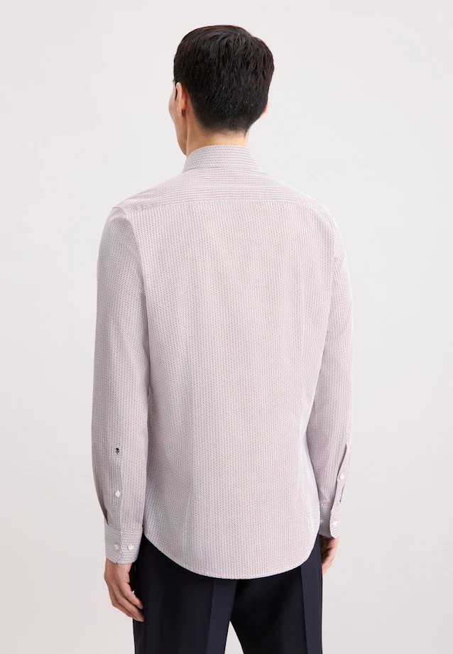 Slim Business Hemd Druck in Rot |  Seidensticker Onlineshop