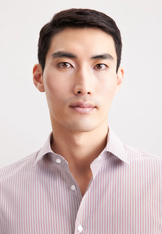 Slim Business Hemd Druck in Rot |  Seidensticker Onlineshop