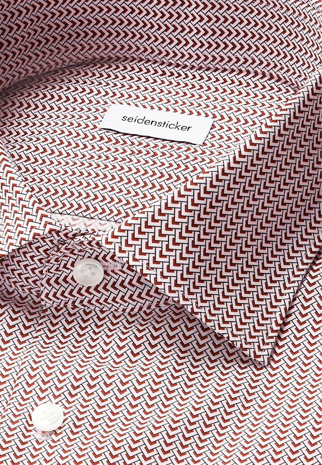 Slim Business Hemd Druck in Rot |  Seidensticker Onlineshop
