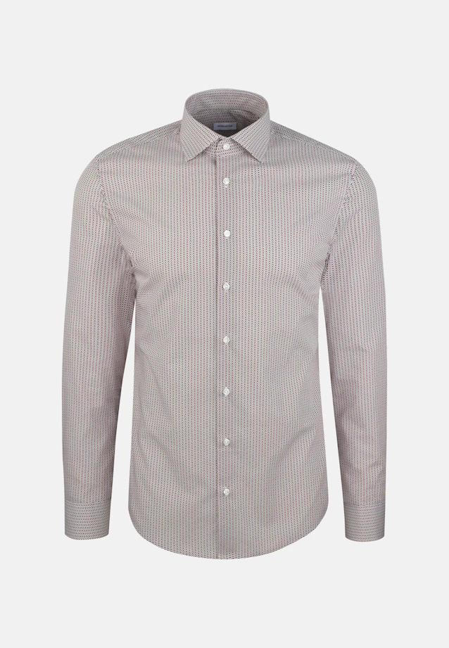 Slim Business Hemd Druck in Rot |  Seidensticker Onlineshop