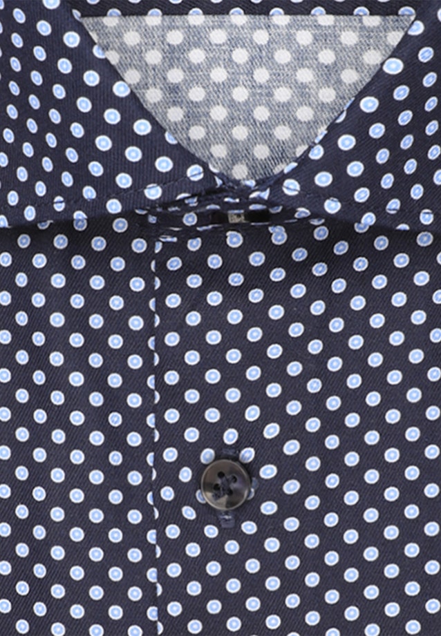 Slim Business Hemd Druck in Dunkelblau |  Seidensticker Onlineshop