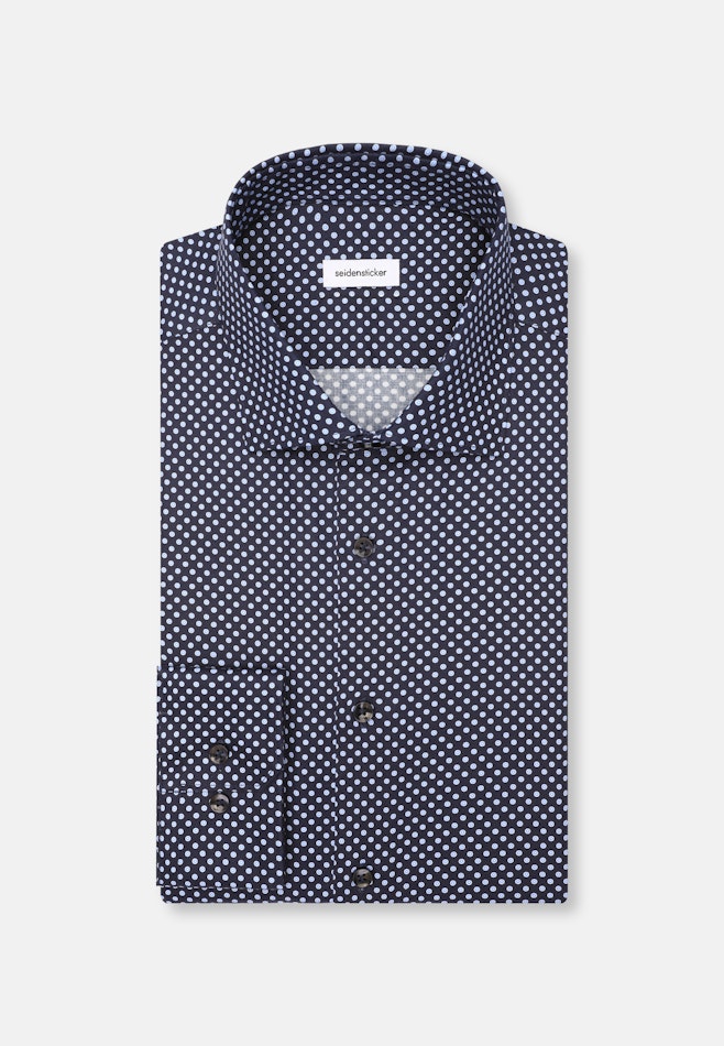 Slim Business shirt Print in Dunkelblau | Seidensticker online shop
