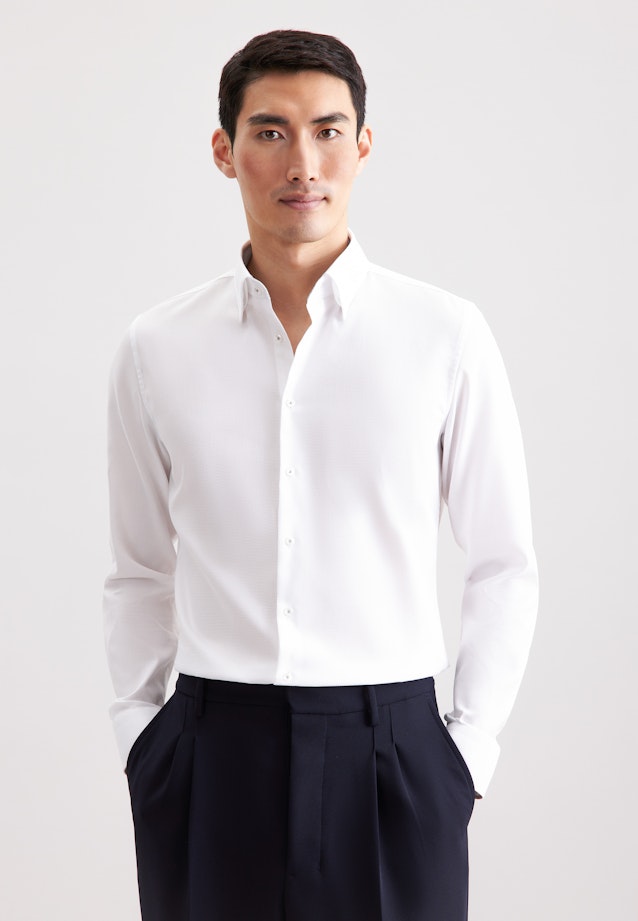 Slim Business shirt Structure in Weiß |  Seidensticker Onlineshop