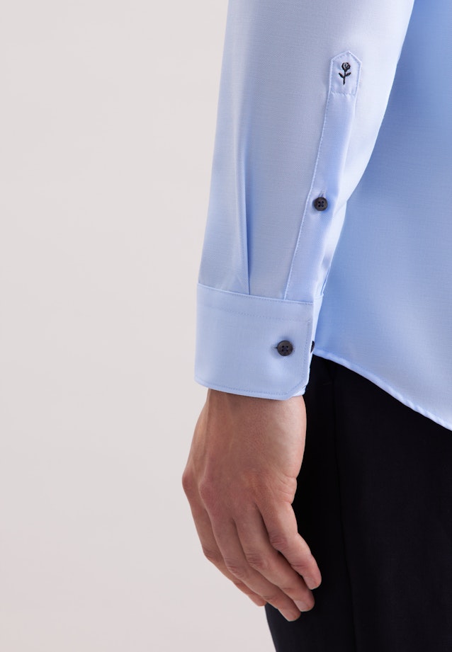Regular Business Hemd Uni in Mittelblau |  Seidensticker Onlineshop