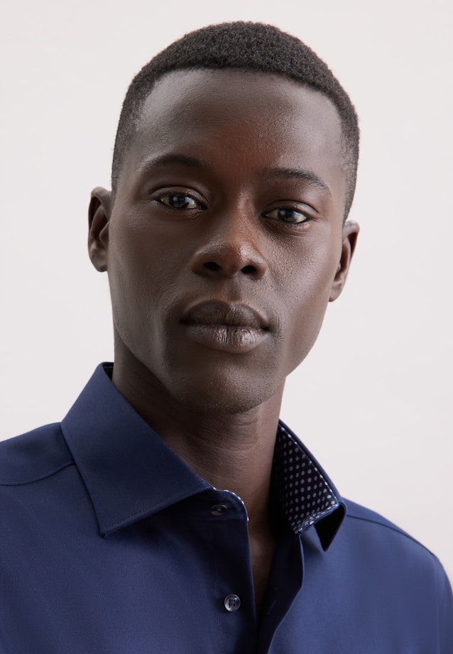 Regular Business shirt Uni in Dunkelblau |  Seidensticker Onlineshop