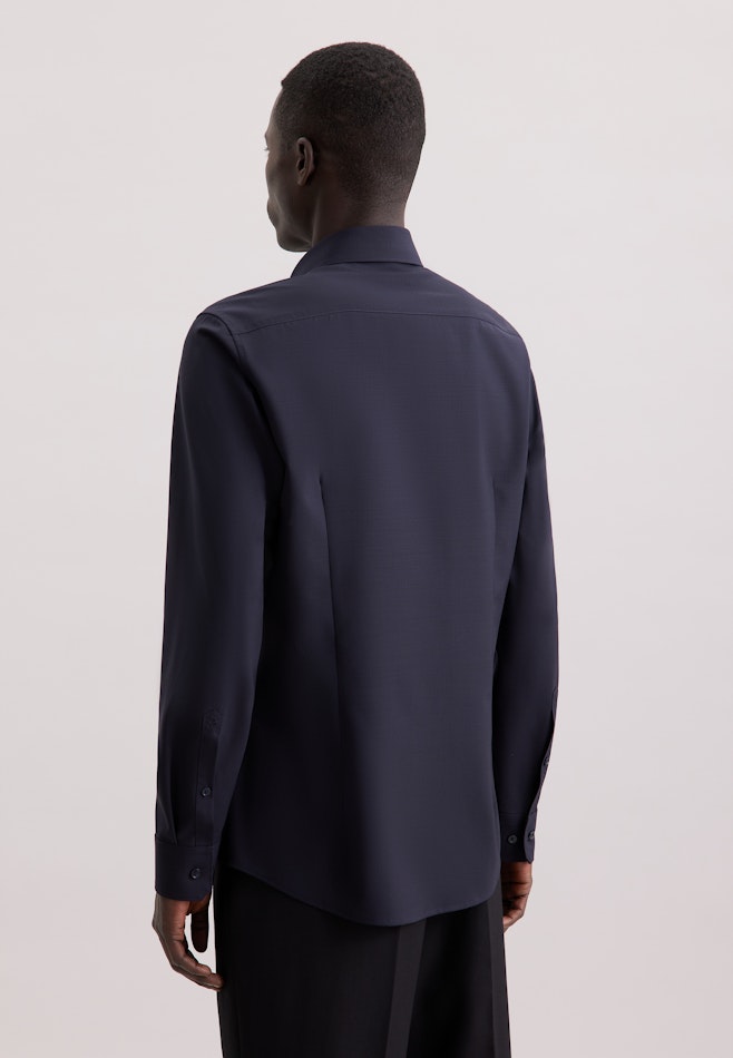 Slim Chemise d'affaires Uni dans Bleu Foncé | Boutique en ligne Seidensticker