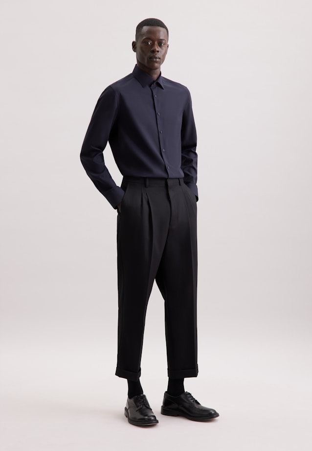 Slim Business Hemd Uni in Dunkelblau |  Seidensticker Onlineshop