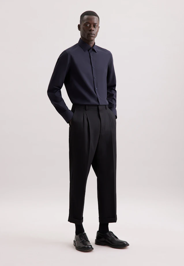 Slim Business Hemd Uni in Dunkelblau |  Seidensticker Onlineshop