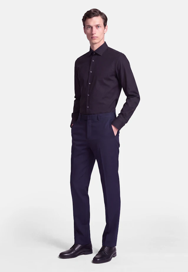 Slim Business shirt Uni in Dunkelblau |  Seidensticker Onlineshop