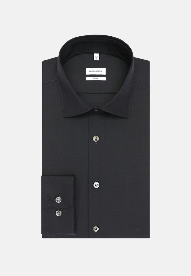 Slim Business Hemd Uni in Dunkelblau | Seidensticker Onlineshop