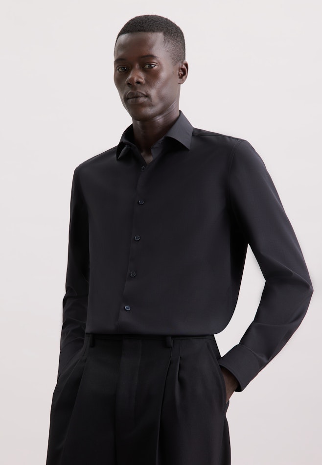Slim Business Hemd Uni in Schwarz | Seidensticker Onlineshop
