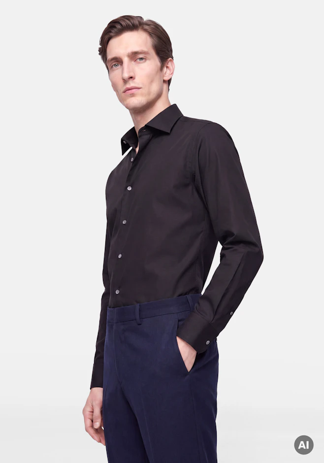 Slim Business Hemd Uni in Schwarz | Seidensticker Onlineshop