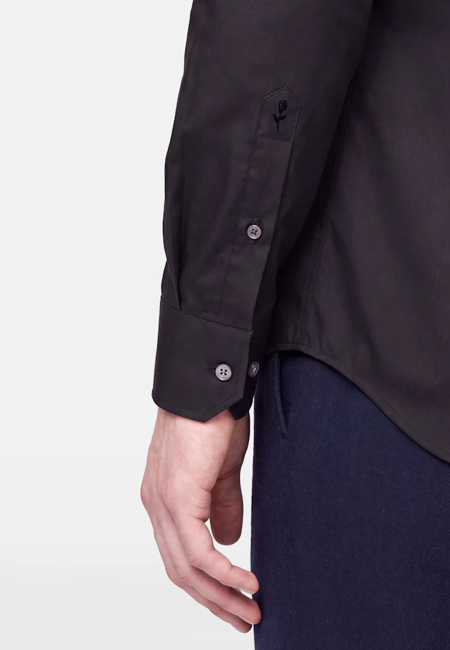 Slim Business shirt Uni in Schwarz |  Seidensticker Onlineshop