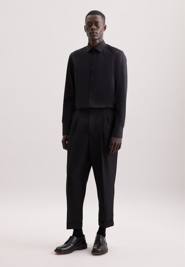 Slim Business Hemd Uni in Schwarz |  Seidensticker Onlineshop