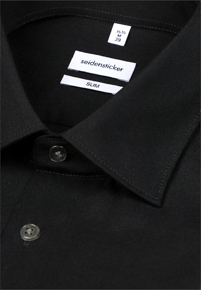 Slim Business Hemd Uni in Schwarz | Seidensticker Onlineshop