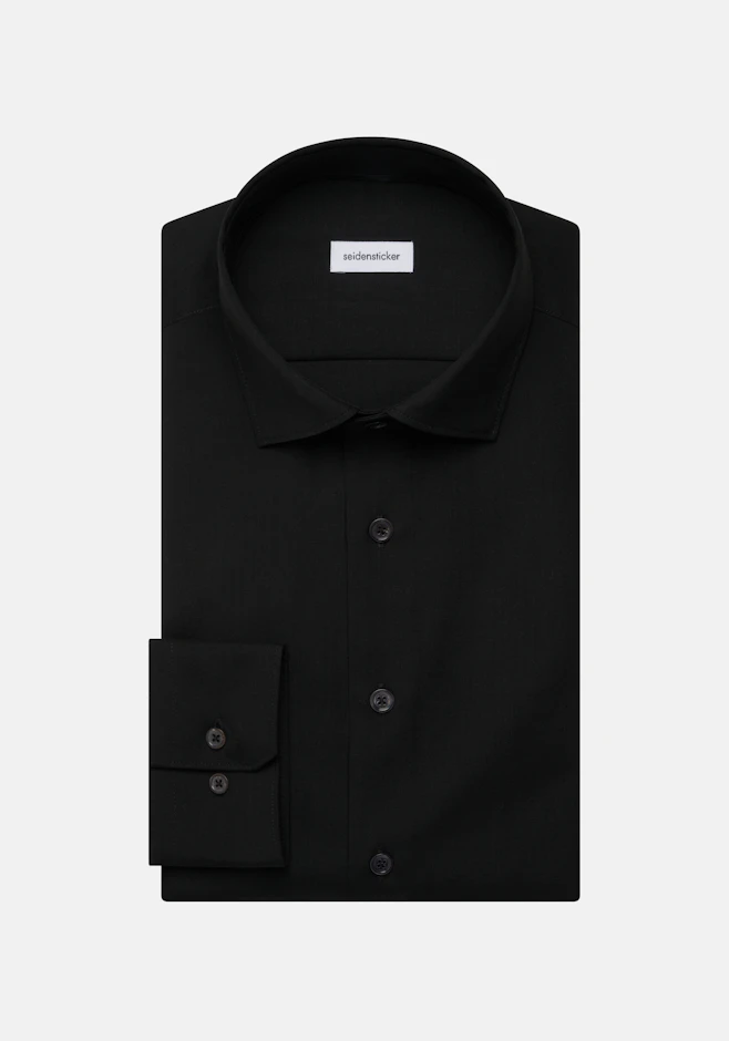 Slim Chemise d'affaires Uni dans Noir | Boutique en ligne Seidensticker