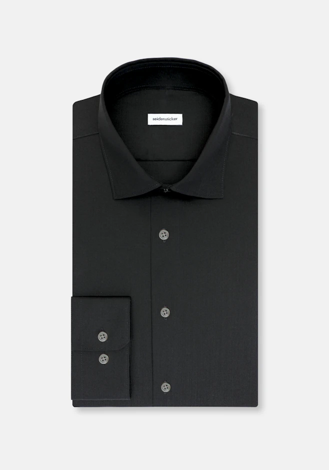Slim Business shirt Uni in Schwarz | Seidensticker online shop