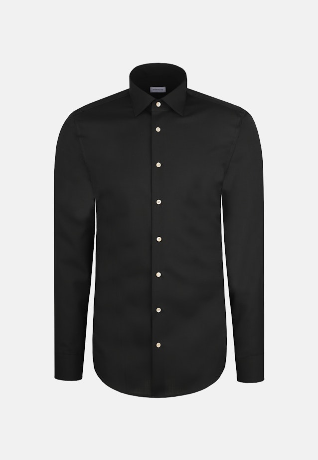 Slim Business Hemd Uni in Schwarz |  Seidensticker Onlineshop