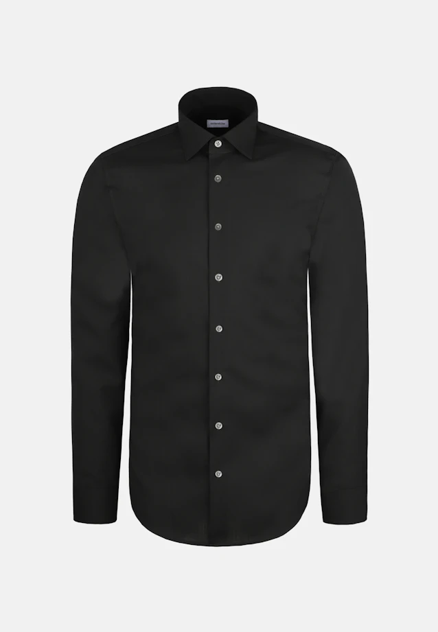 Slim Business shirt Uni in Schwarz |  Seidensticker Onlineshop