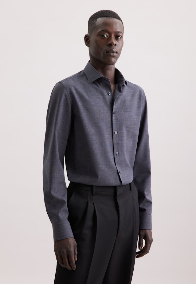 Slim Business Hemd Uni in Grau |  Seidensticker Onlineshop