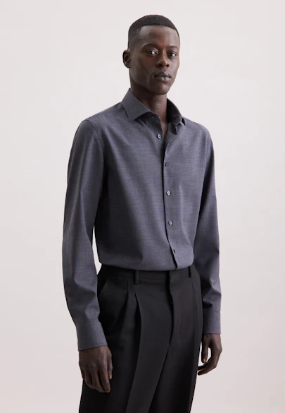 Slim Business shirt Uni in Grey |  Seidensticker Onlineshop