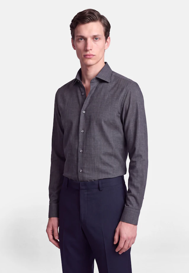 Slim Business shirt Uni in Grey |  Seidensticker Onlineshop