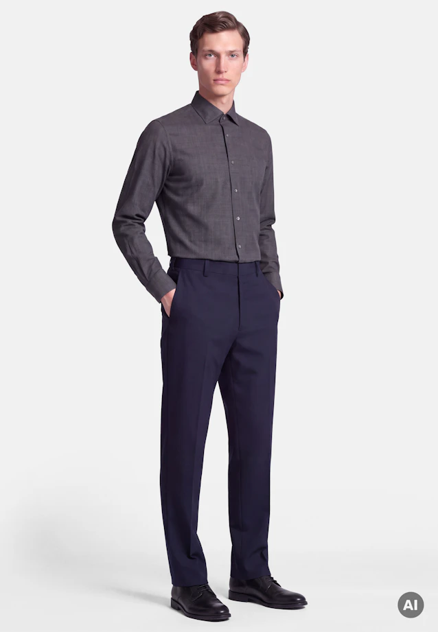 Slim Business shirt Uni in Grey |  Seidensticker Onlineshop
