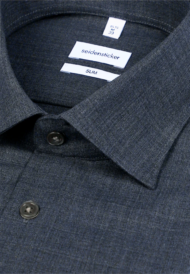Slim Business Hemd Uni in Grau | Seidensticker Onlineshop