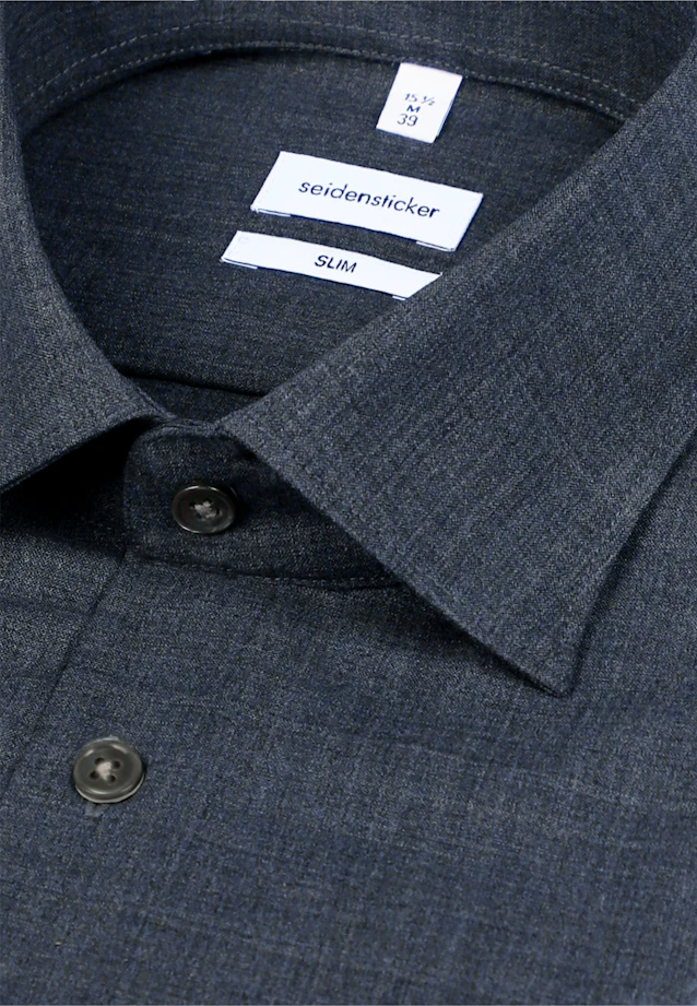 Slim Business Hemd Uni in Grau |  Seidensticker Onlineshop