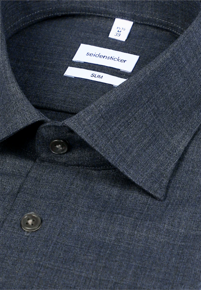 Slim Business Hemd Uni in Grau | Seidensticker Onlineshop