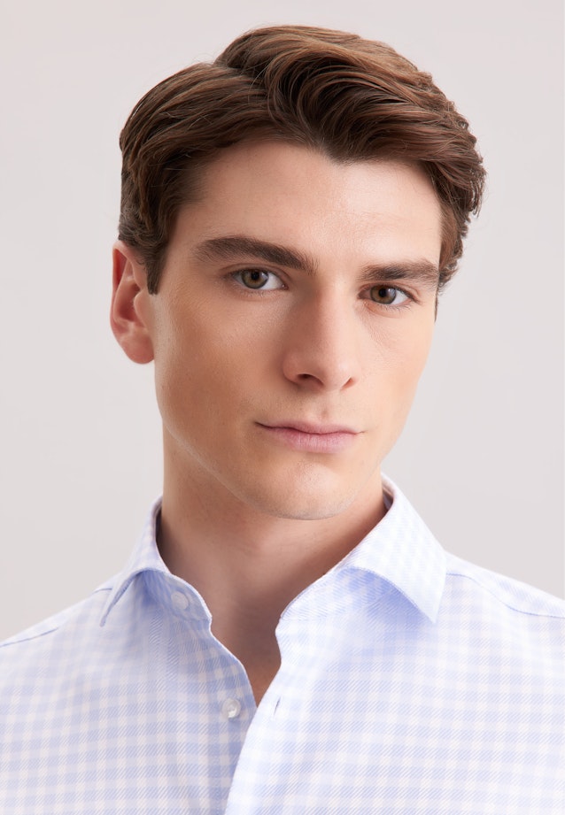 Slim Business Hemd Karo in Hellblau |  Seidensticker Onlineshop