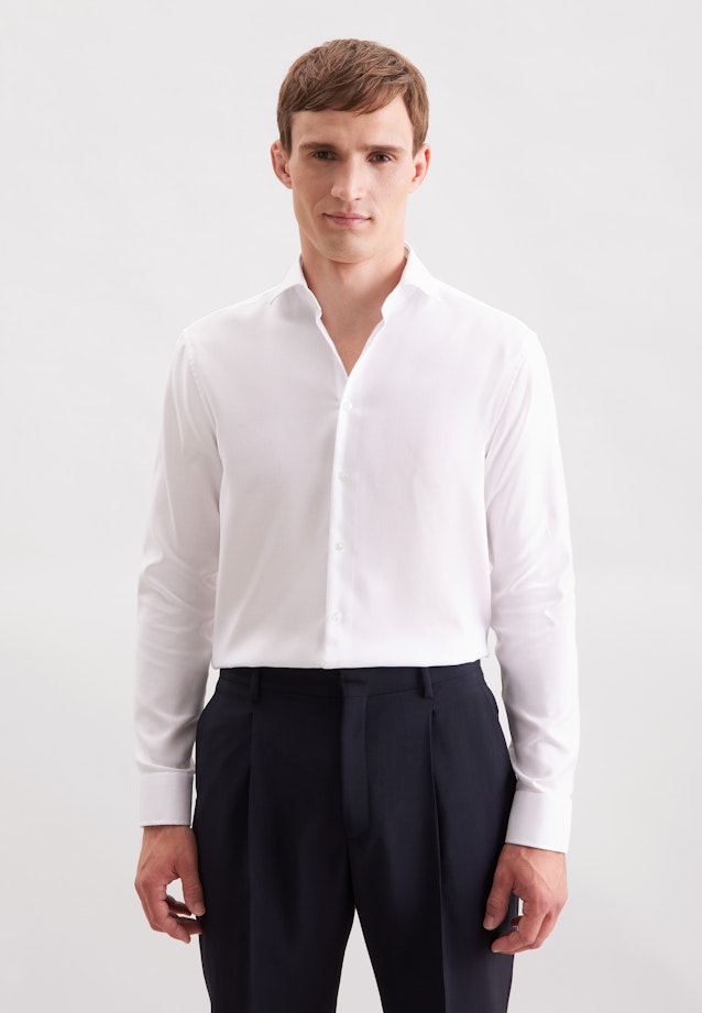 Regular Chemise d'affaires Chevron in Blanc |  Seidensticker Onlineshop