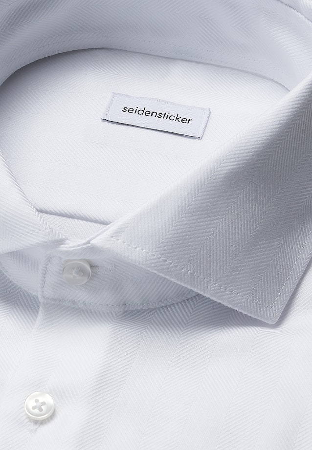 Regular Business Hemd Fischgrat in Weiß |  Seidensticker Onlineshop