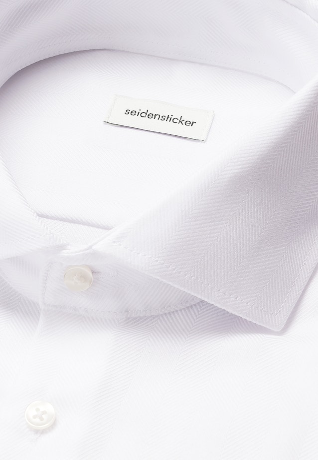 Regular Chemise d'affaires Chevron in Blanc |  Seidensticker Onlineshop