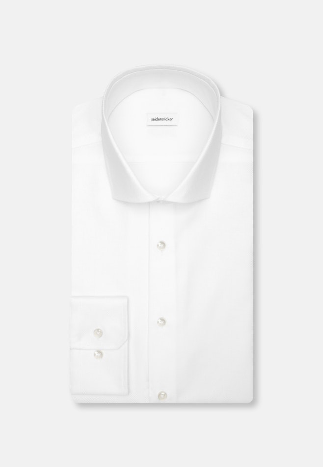Regular Business shirt Herringbone in Weiß | Seidensticker online shop