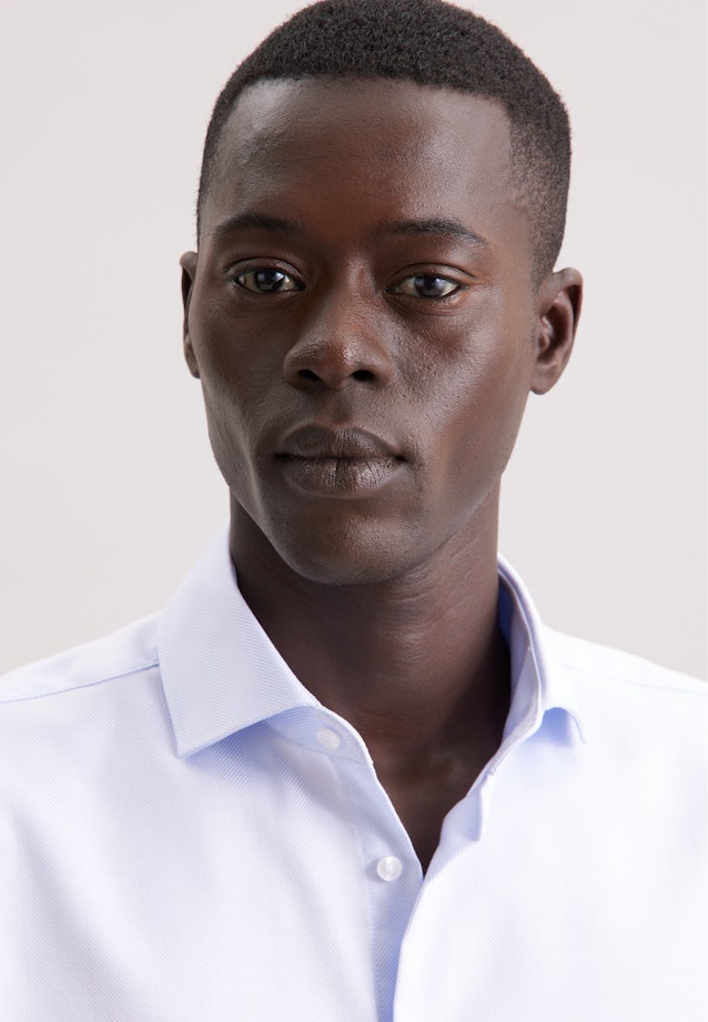 Regular Business shirt Herringbone in Hellblau |  Seidensticker Onlineshop