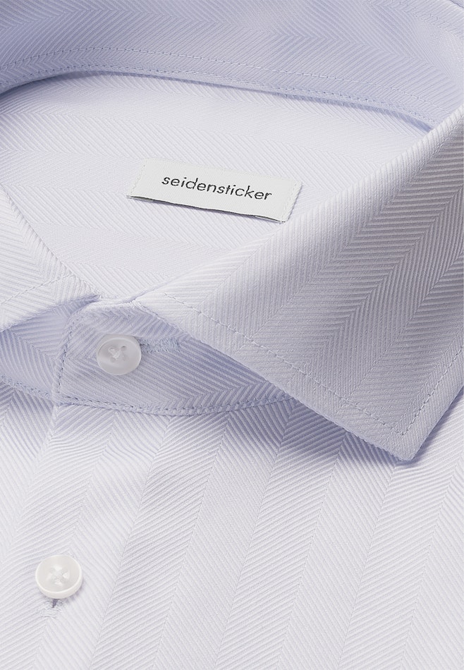 Regular Business Hemd Fischgrat in Hellblau | Seidensticker Onlineshop