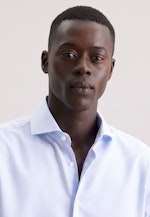 Regular Business Hemd Struktur in Mittelblau |  Seidensticker Onlineshop