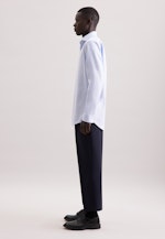 Regular Business Hemd Struktur in Mittelblau |  Seidensticker Onlineshop